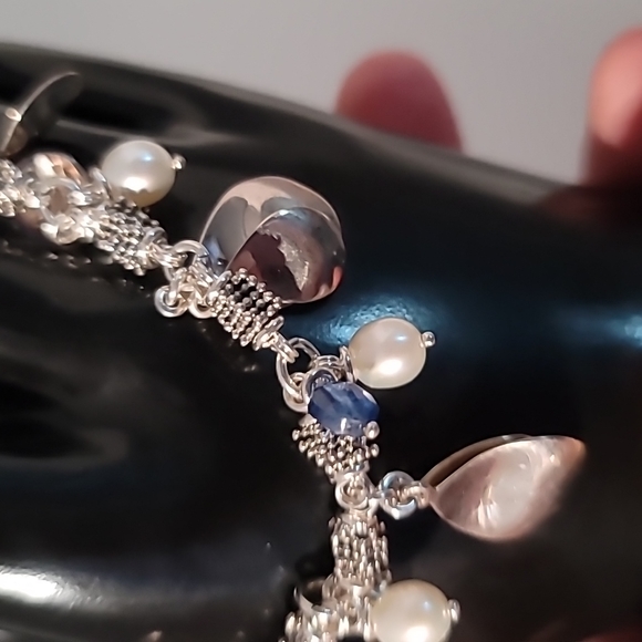 925 Dangle Pearl  Bracelet - Picture 3 of 4